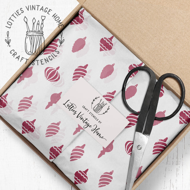 CHRISTMAS BAUBLES A5 STENCIL