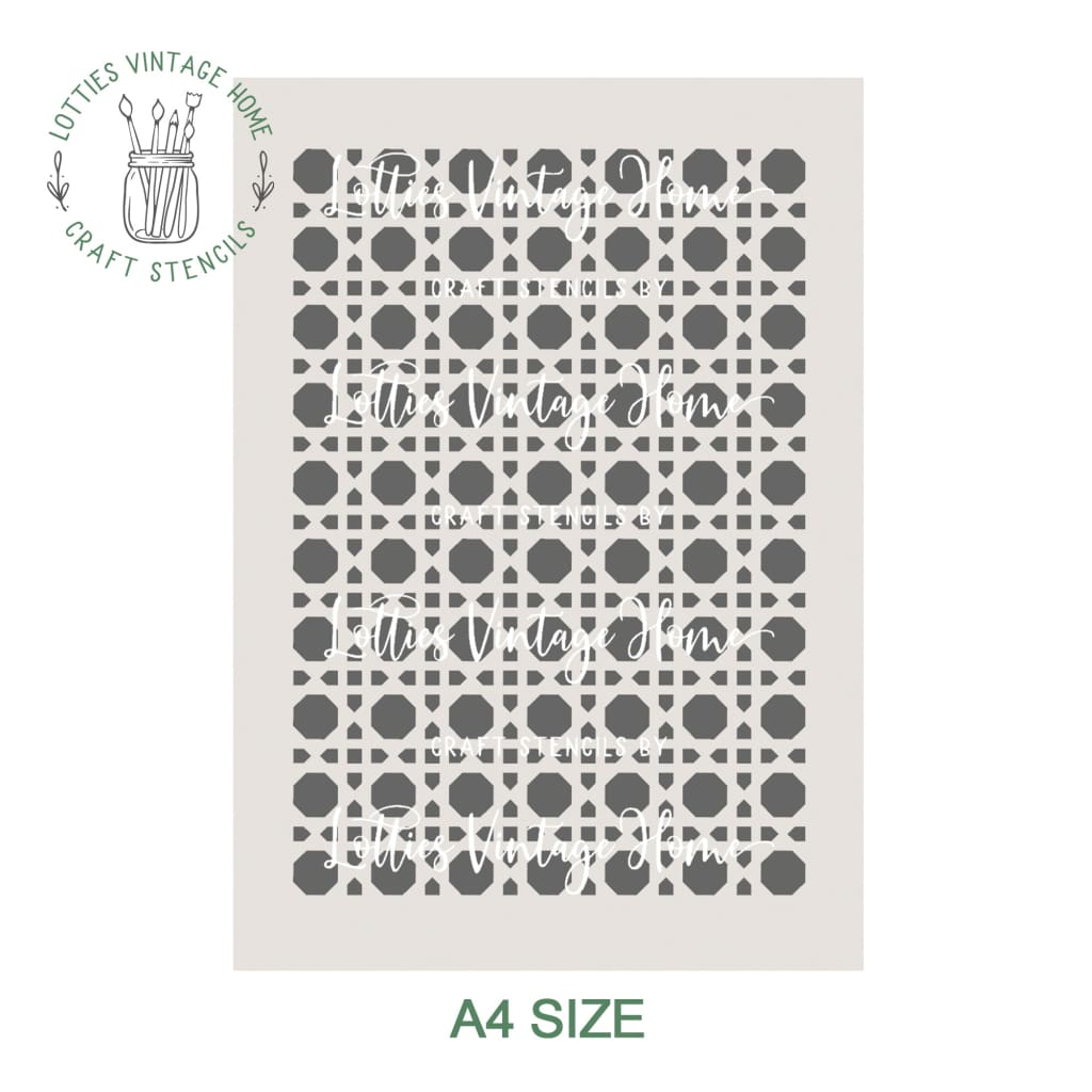 Copy of QUATREFOIL OUTLINE PATTERN A4 STENCIL Lotties Vintage Home