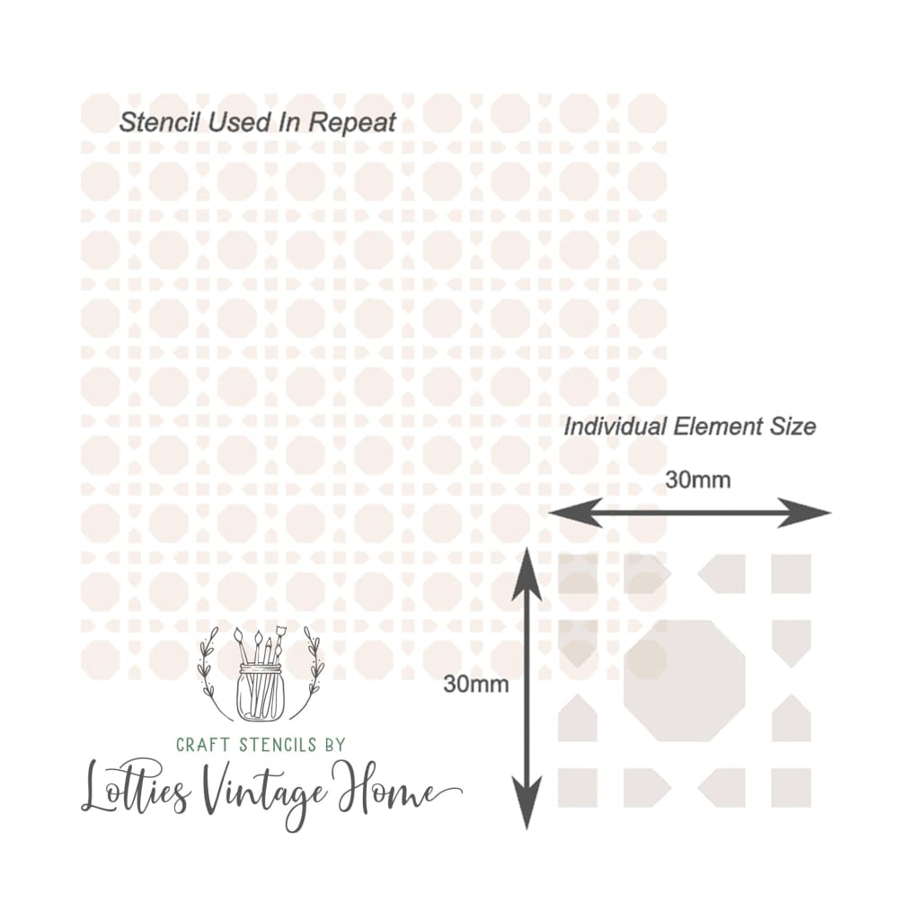 Copy of QUATREFOIL OUTLINE PATTERN A4 STENCIL Lotties Vintage Home