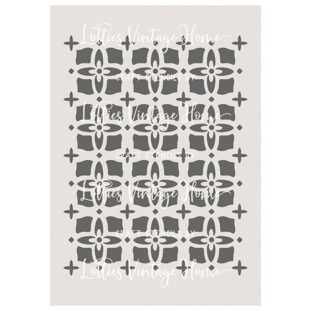 MOROCCAN 11 PATTERN A4 STENCIL Lotties Vintage Home