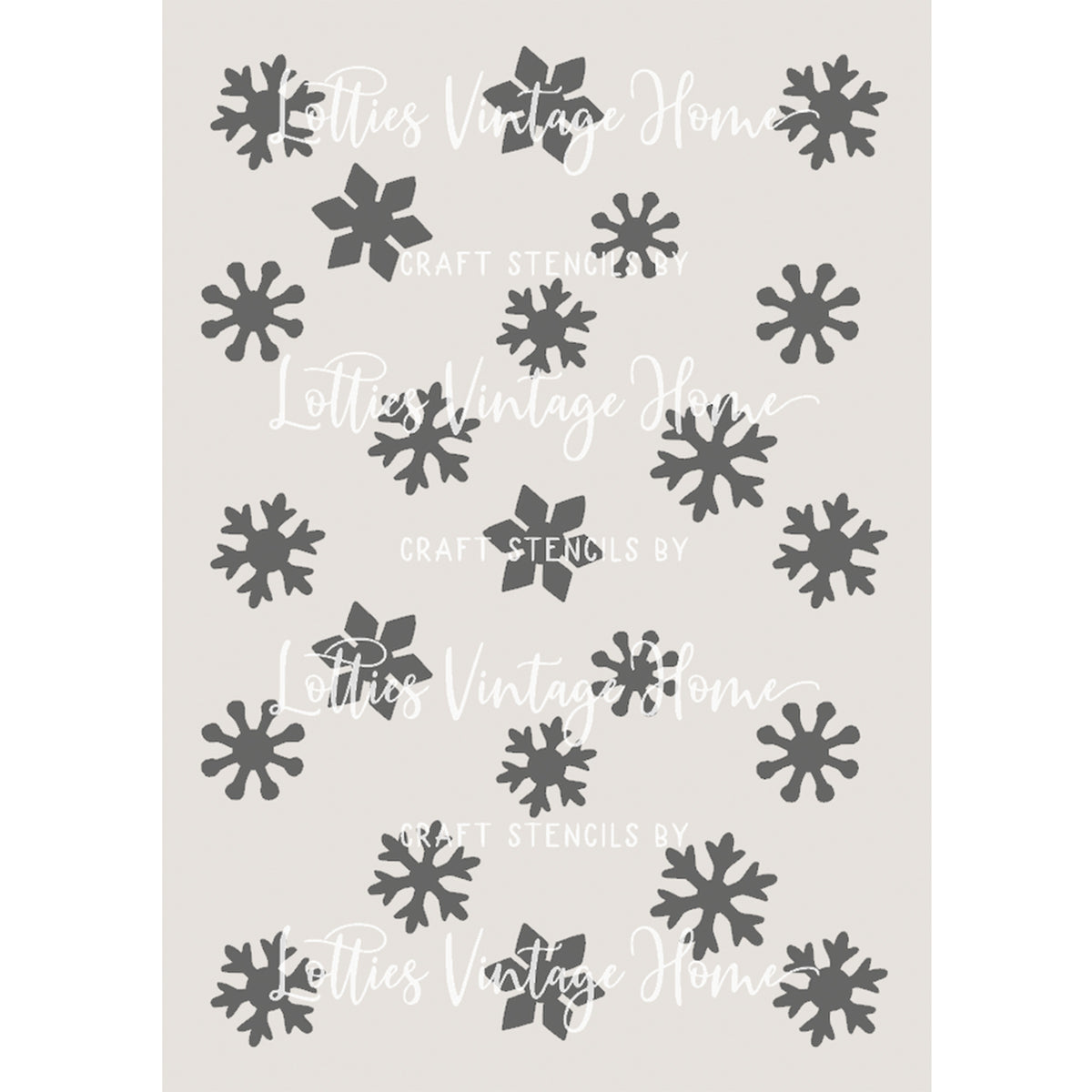 SNOWFLAKES A5 CHRISTMAS STENCIL