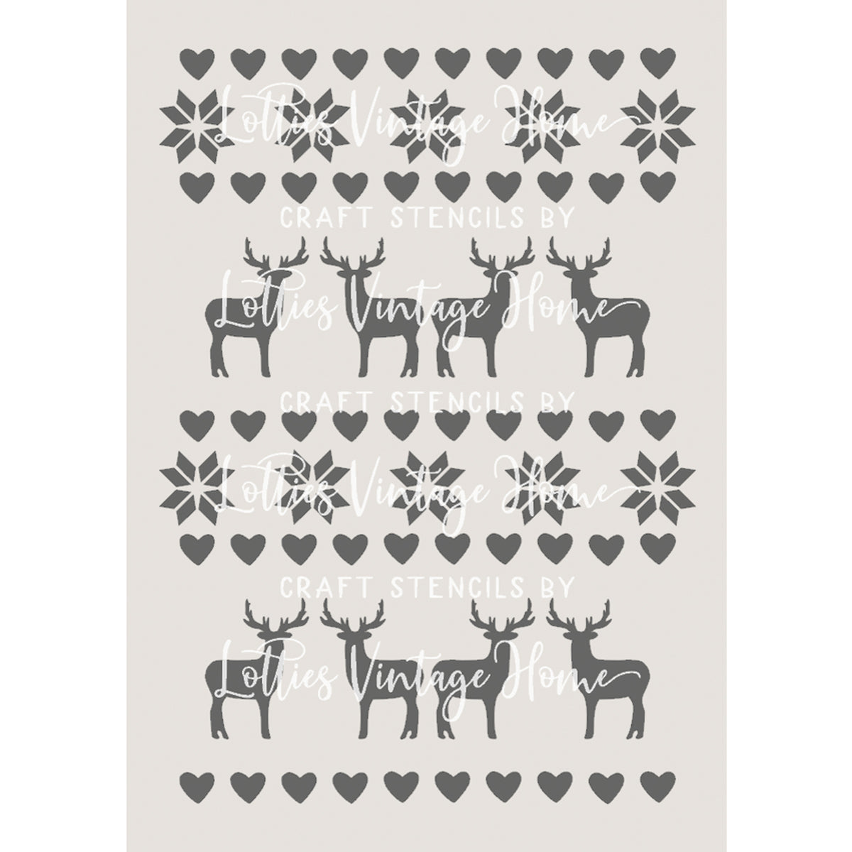 NORDIC PATTERN A5 CHRISTMAS STENCIL