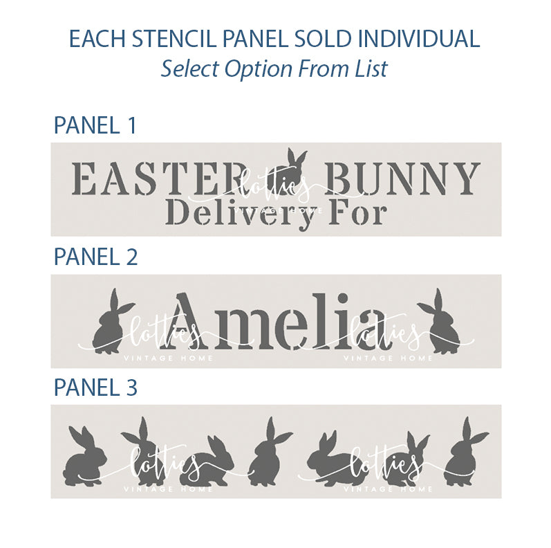 Mix & Match Individual Easter Crate Panel Stencils
