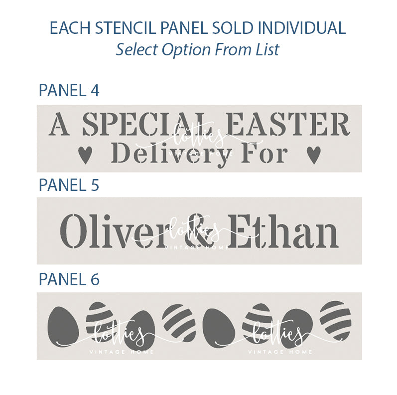 Mix & Match Individual Easter Crate Panel Stencils