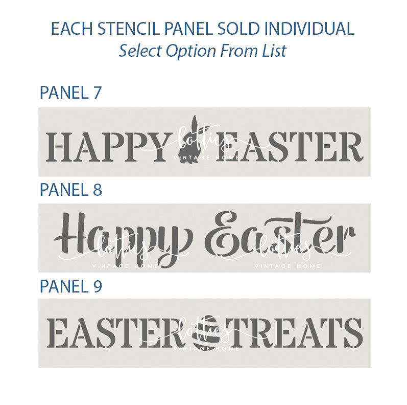 Mix & Match Individual Easter Crate Panel Stencils