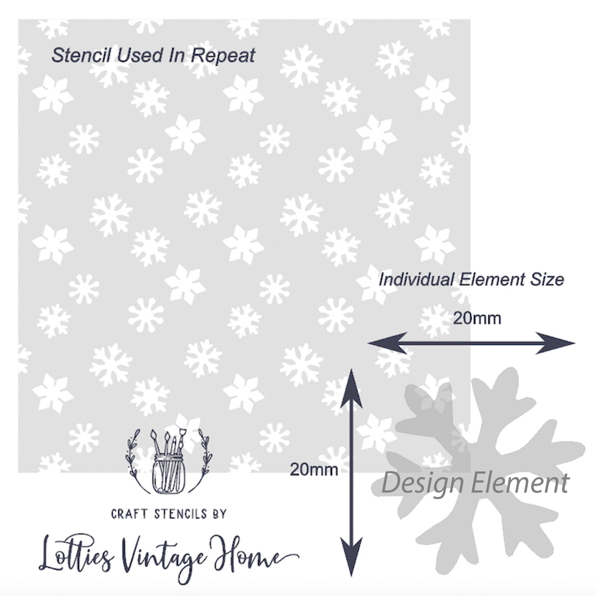 SNOWFLAKES A5 CHRISTMAS STENCIL