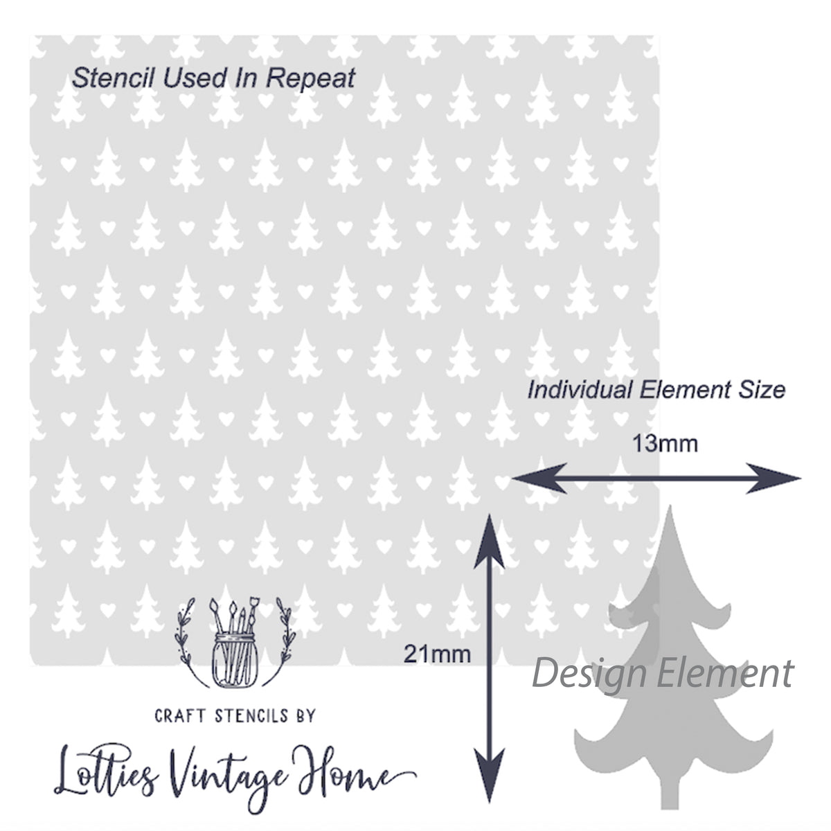 NORDIC TREES A5 CHRISTMAS STENCIL – Lotties Vintage Home nordic-trees-a5-christmas-stencil-lotties-vintage-home