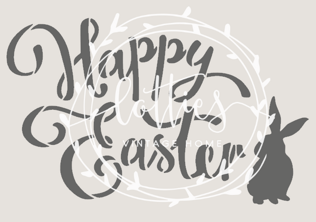 HAPPY EASTER A5 STENCIL