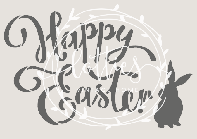 HAPPY EASTER A5 STENCIL