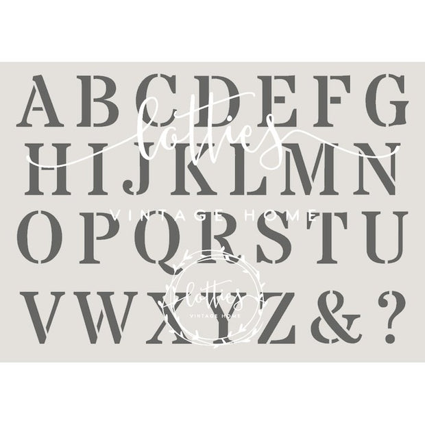 ALPHABET UPPERCASE A3 STENCIL