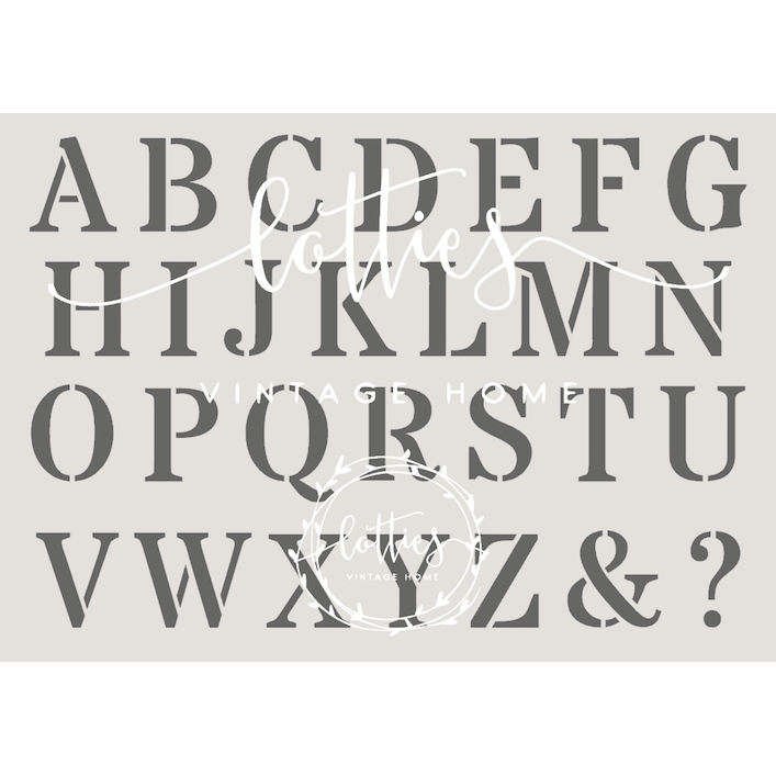 ALPHABET UPPERCASE A4 STENCIL