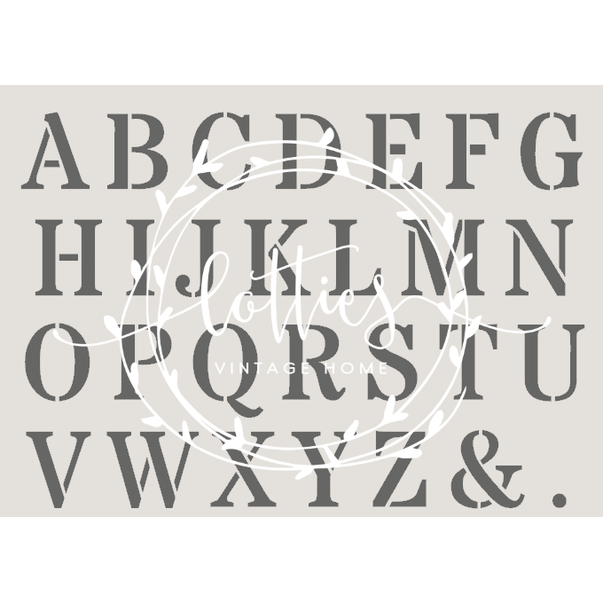 ALPHABET UPPERCASE A5 STENCIL