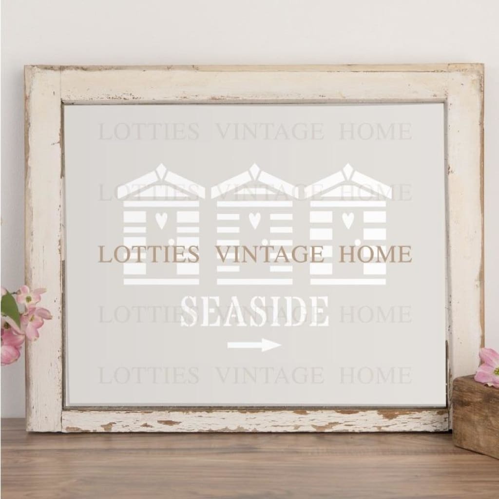 BEACH HUTS A5 STENCIL Lotties Vintage Home