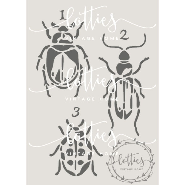 BEETLE COLLECTION A5 STENCIL Lotties Vintage Home