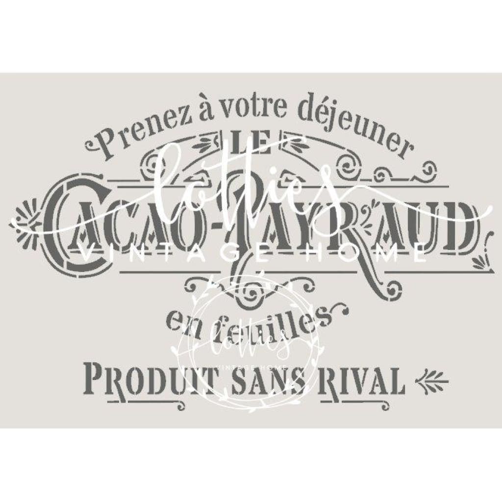 CACAO-PAYRAUD A4 STENCIL Lotties Vintage Home
