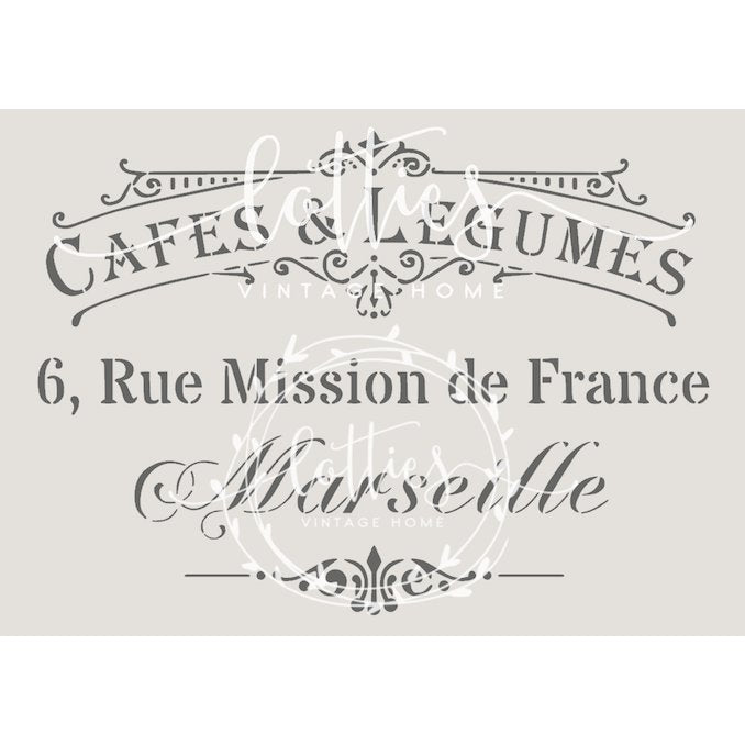 CAFES & LEGUMES A4 STENCIL