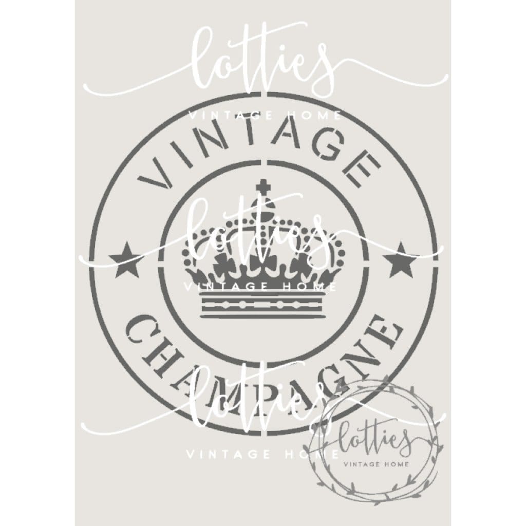 CHAMPAGNE STAMP A5 STENCIL Lotties Vintage Home