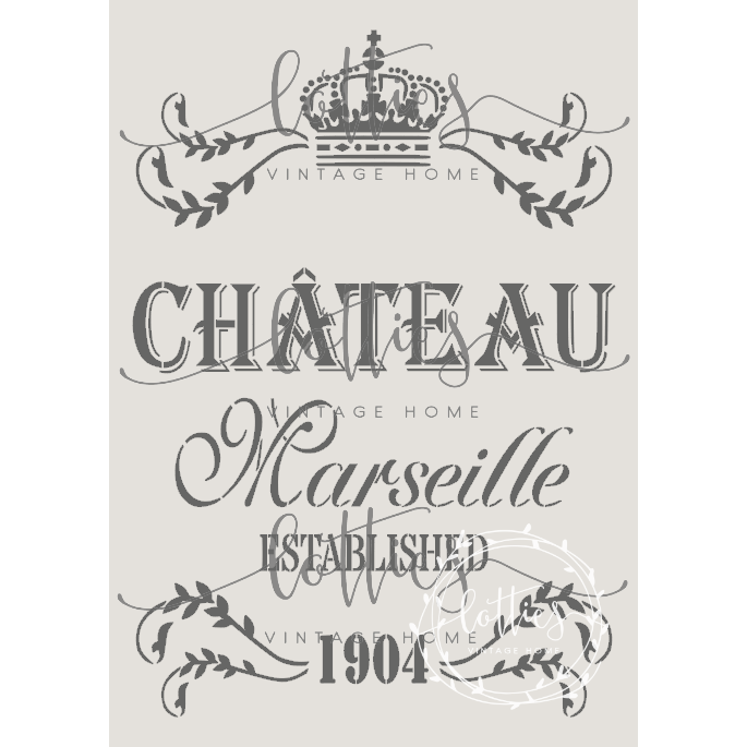 CHATEAU MARSEILLE A3 STENCIL