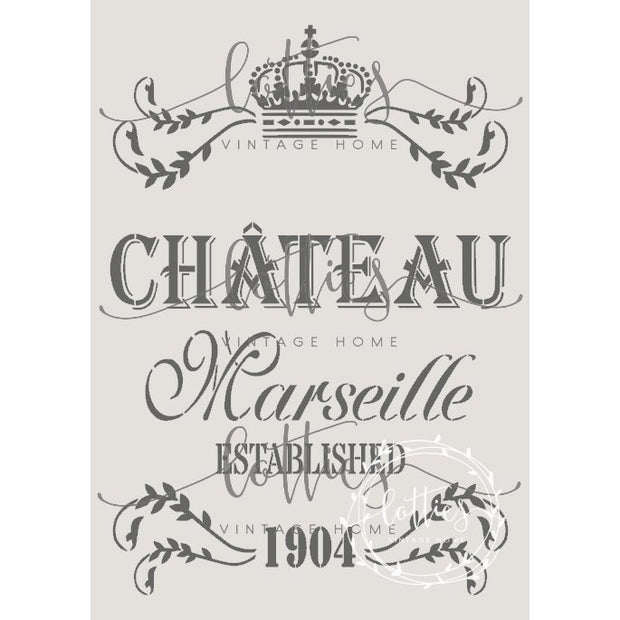 CHATEAU MARSEILLE A4 STENCIL