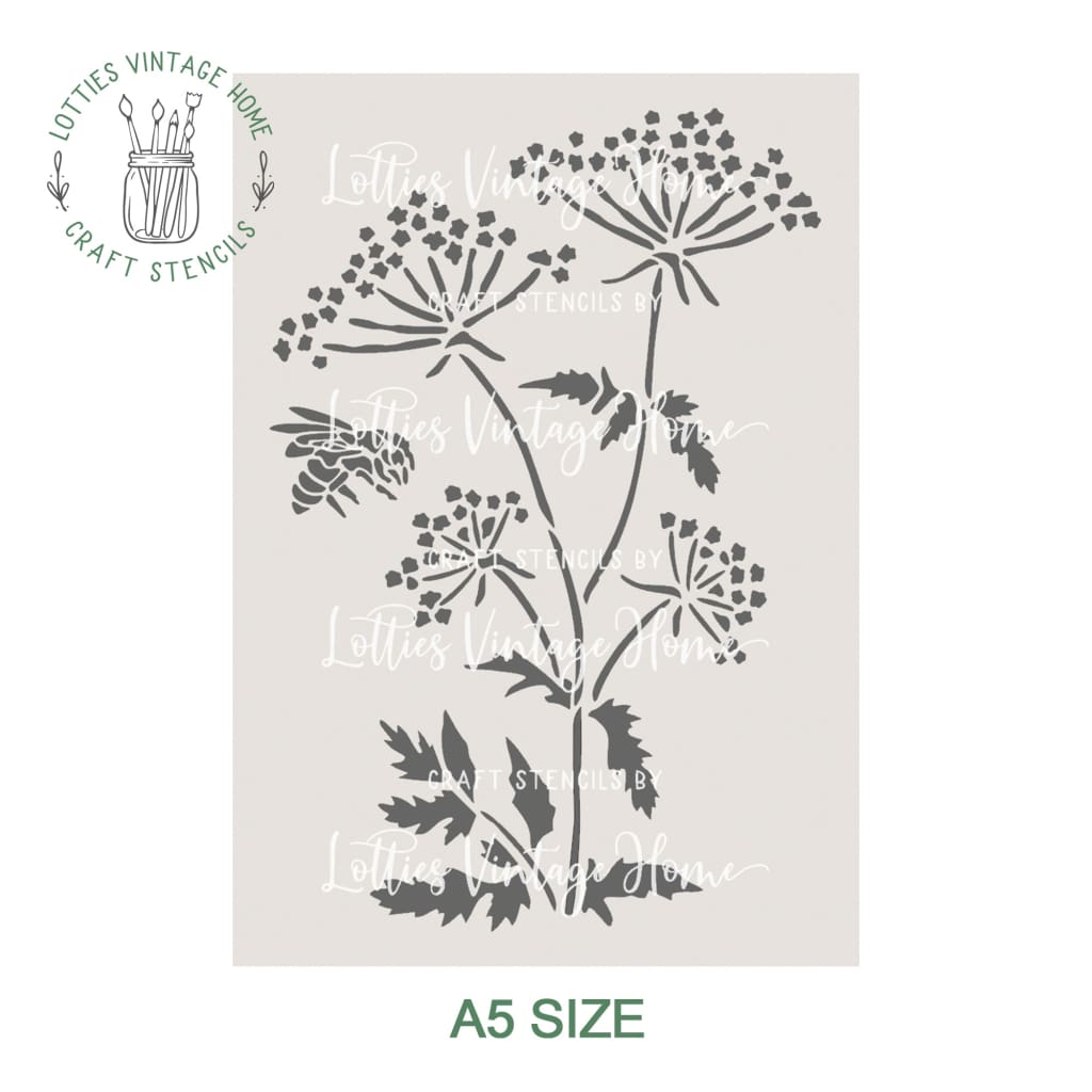 COW PARSLEY A5 STENCIL Lotties Vintage Home