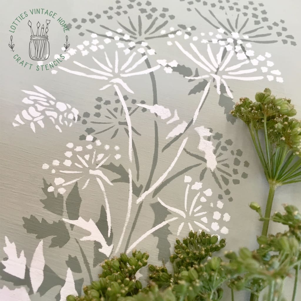 COW PARSLEY A5 STENCIL Lotties Vintage Home