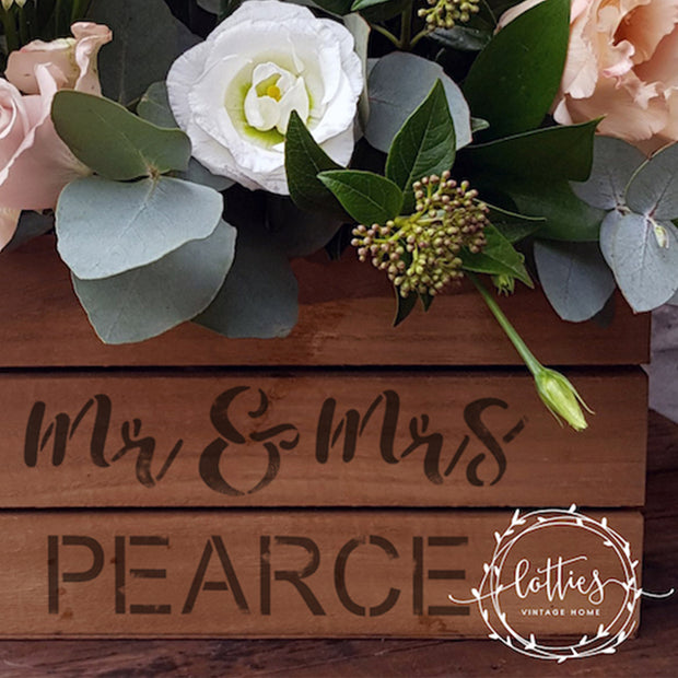 Mix & Match Wedding Crate Panel Stencils