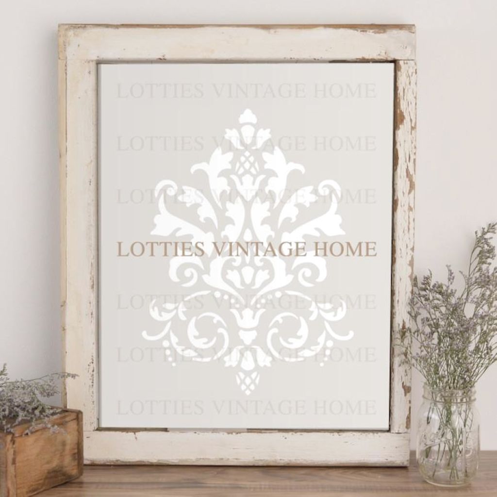 Damask Flourish A5 Stencil