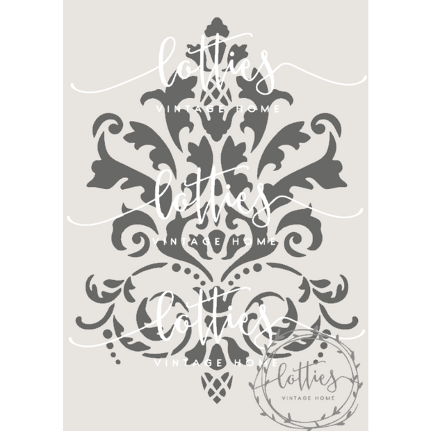 Damask Flourish A5 Stencil