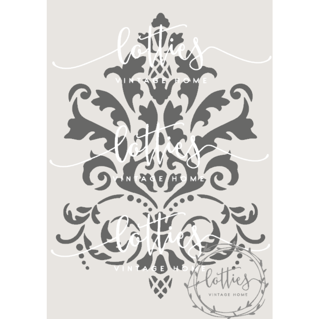 Damask Flourish A5 Stencil