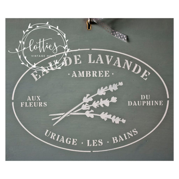 EAU DE LAVANDE A3 STENCIL Lotties Vintage Home