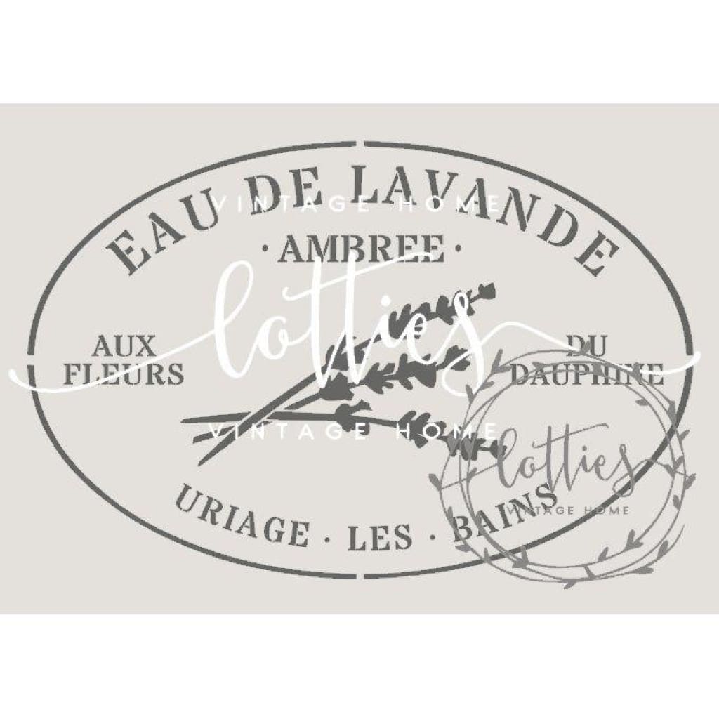 EAU DE LAVANDE A3 STENCIL Lotties Vintage Home