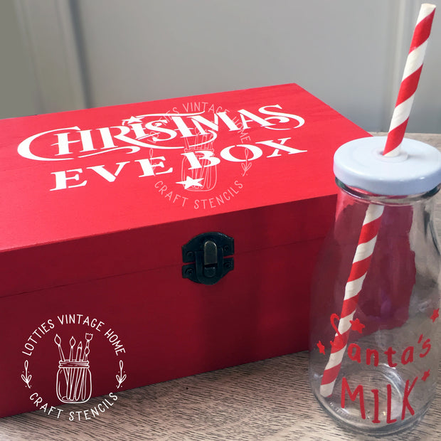CHRISTMAS EVE BOX A5 STENCIL