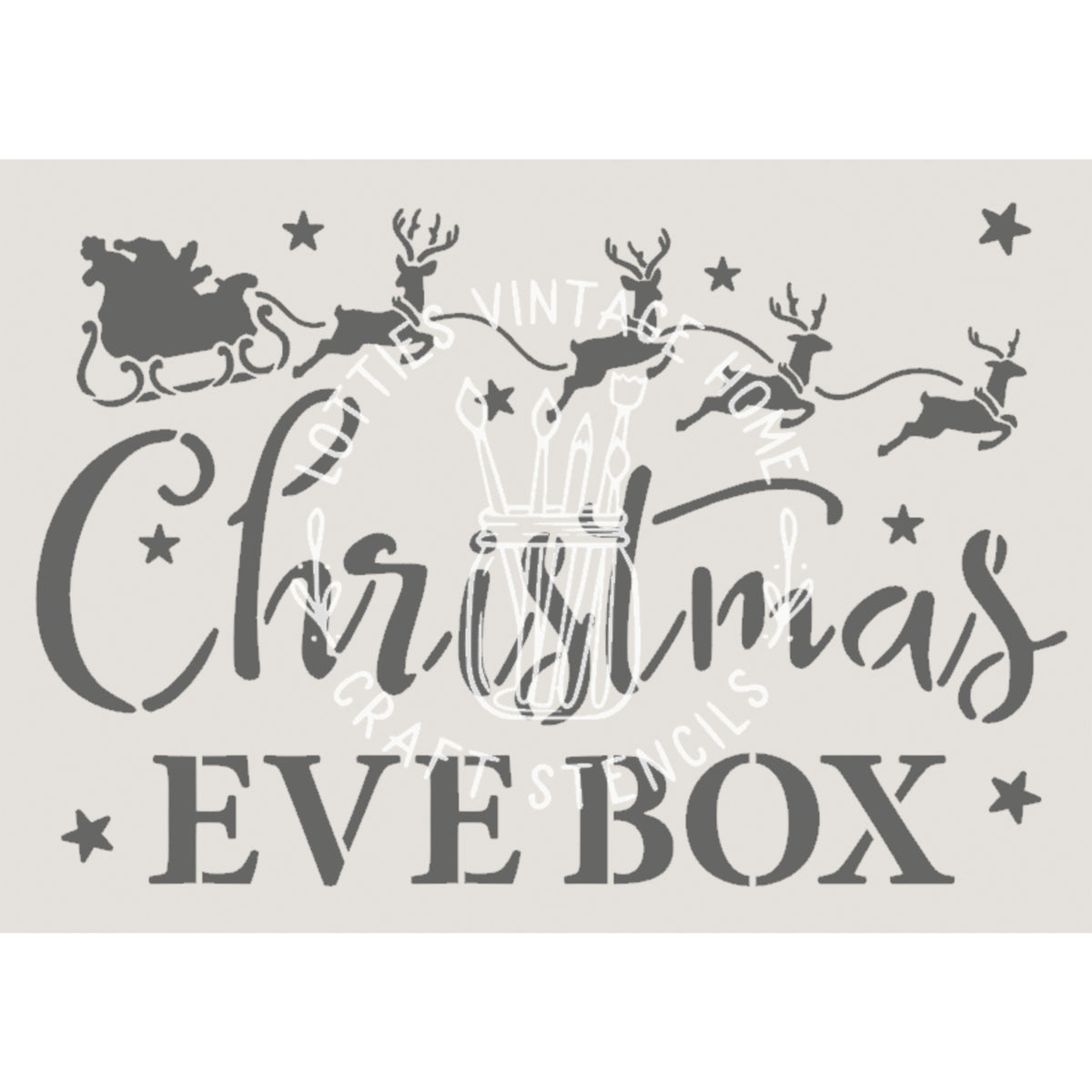 CHRISTMAS EVE BOX SCRIPT A5 STENCIL