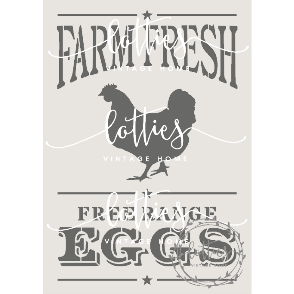 Farm Fresh A5 Stencil
