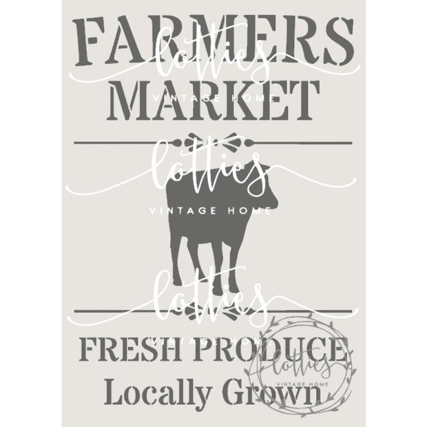 Farmers Market A5 Stencil