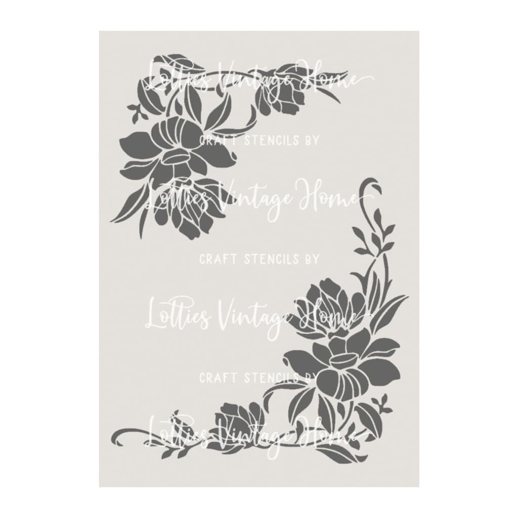 Stencils By Joanie Vintage Fleur French Scroll Border – 9x12 Mylar Stencil For DIY Craft