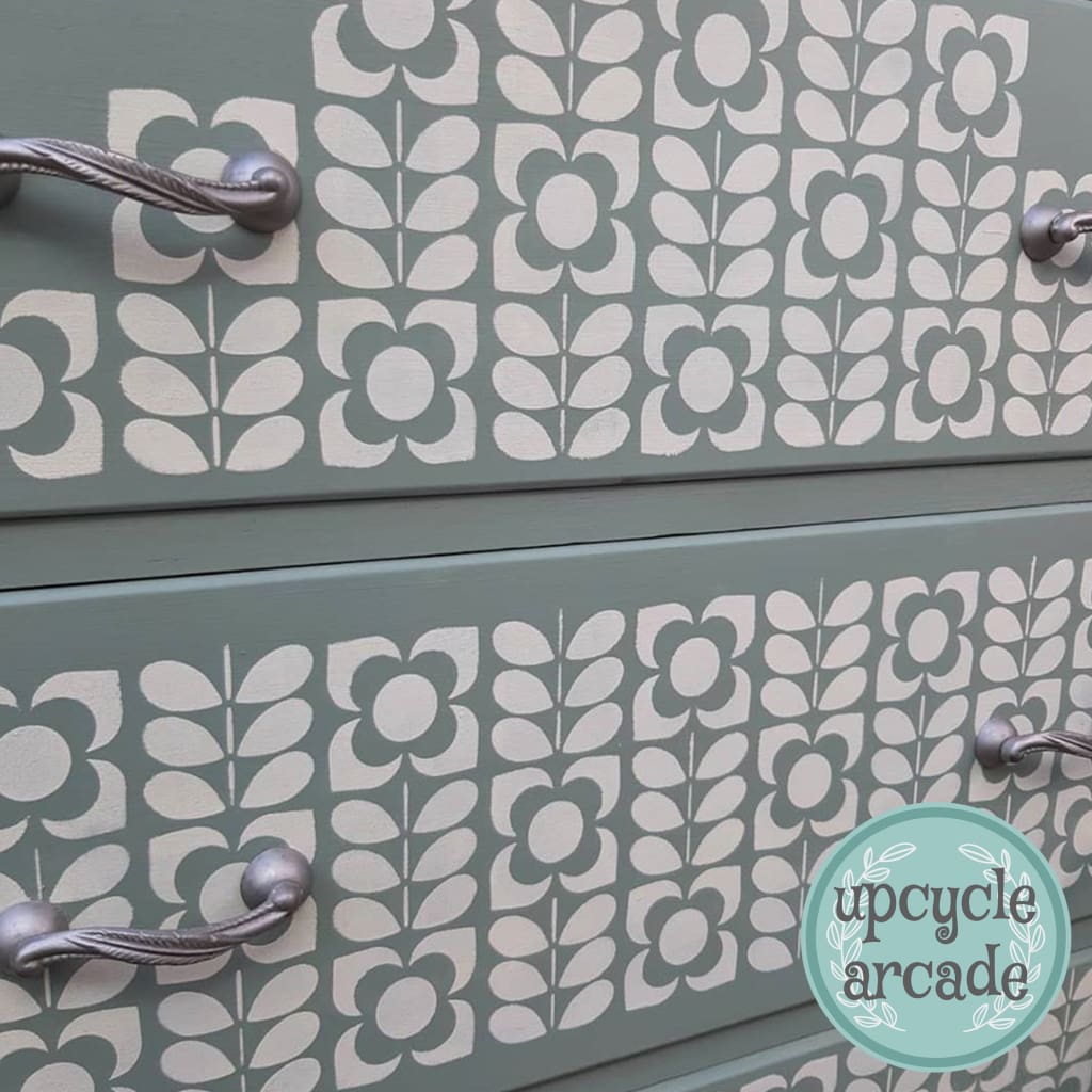 FLOWER & STEM A4 STENCIL Lotties Vintage Home