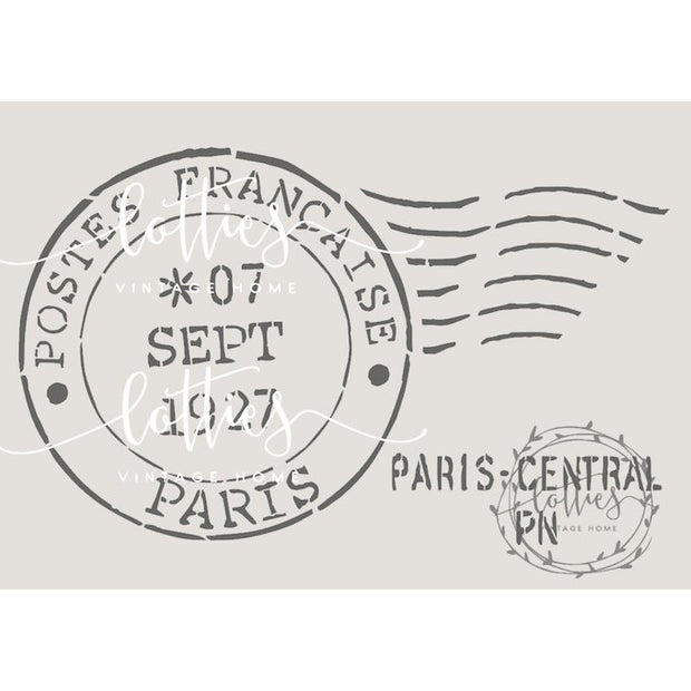 FRENCH POSTAL STAMP A4 STENCIL