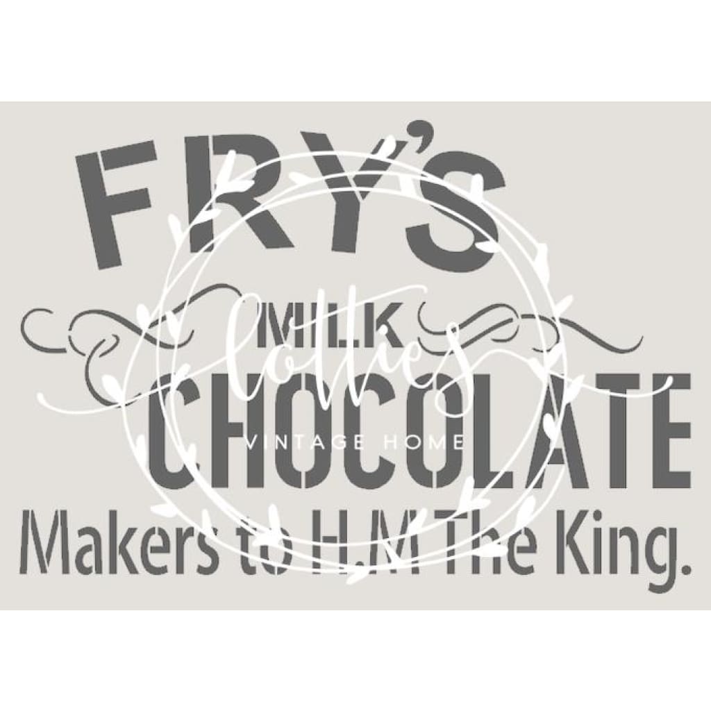 Frys Milk Chocolate A5 Stencil Lotties Vintage Home