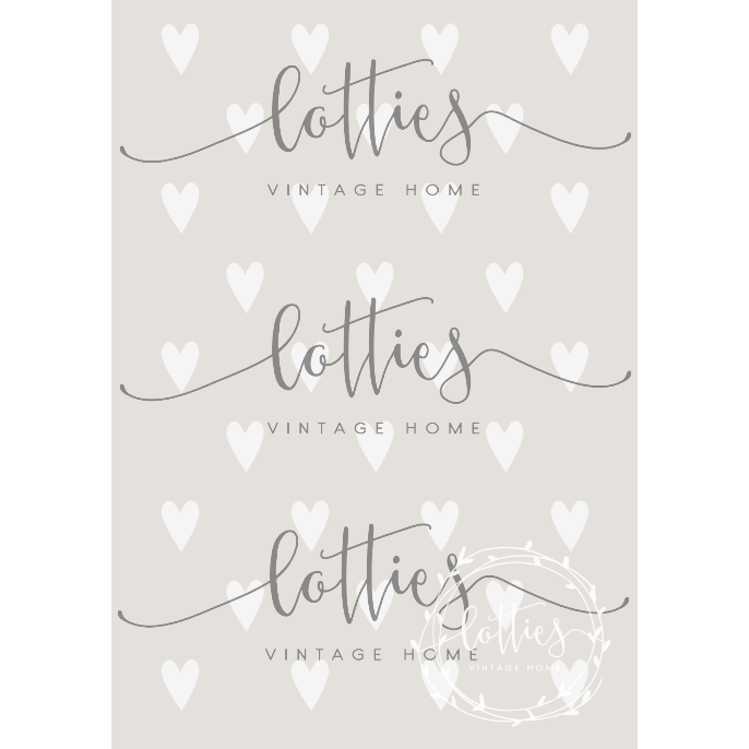 HEART PATTERN BACKGROUND A5 STENCIL