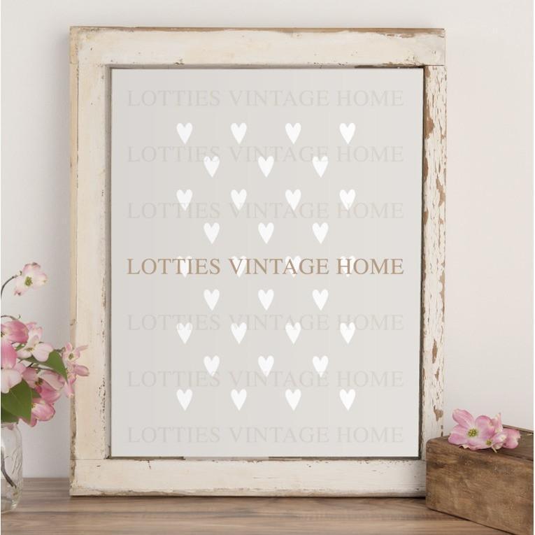 HEART PATTERN BACKGROUND A5 STENCIL