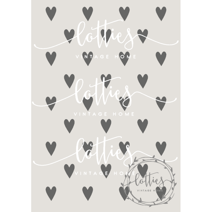 HEART PATTERN BACKGROUND A5 STENCIL