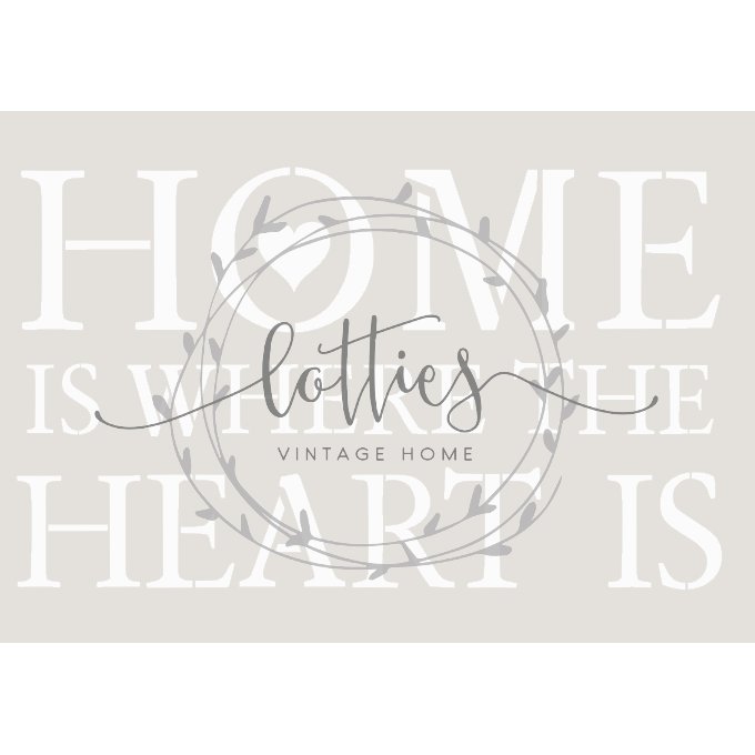 HOME IS WHERE THE HEART IS A5 STENCIL