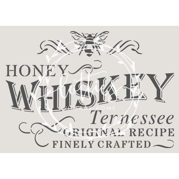 HONEY WHISKEY A4 STENCIL Lotties Vintage Home