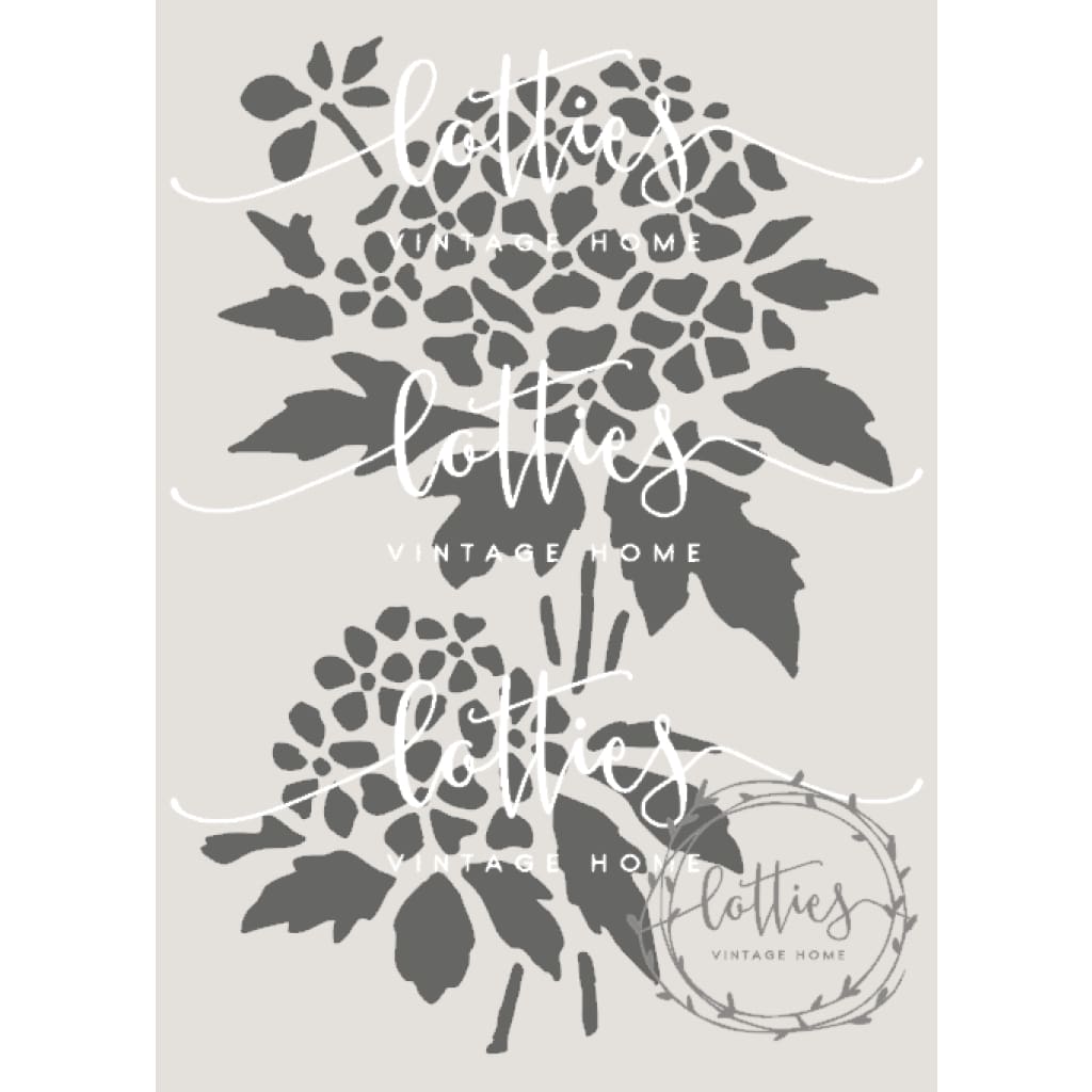 HYDRANGEA A5 STENCIL Lotties Vintage Home
