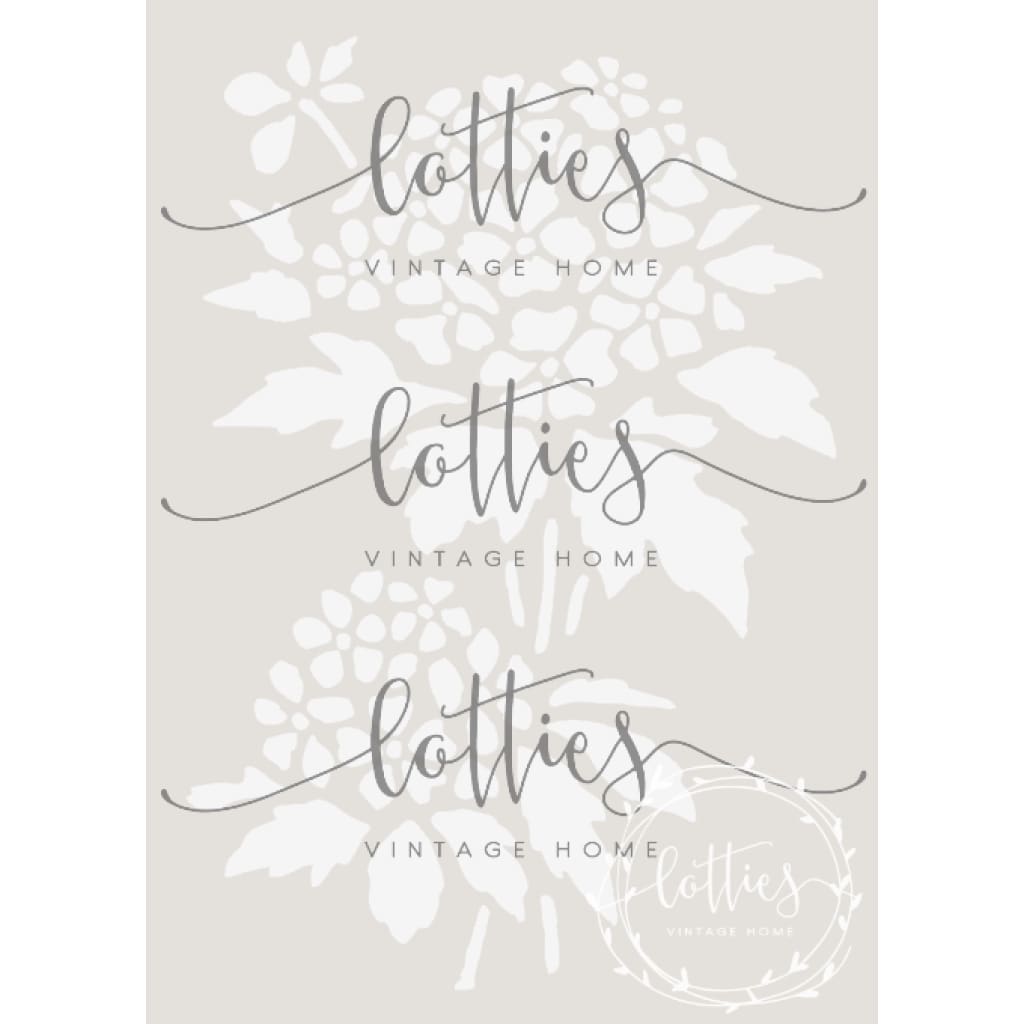 HYDRANGEA A5 STENCIL Lotties Vintage Home
