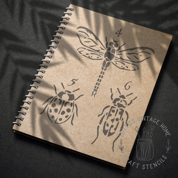 INSECT COLLECTION A5 STENCIL