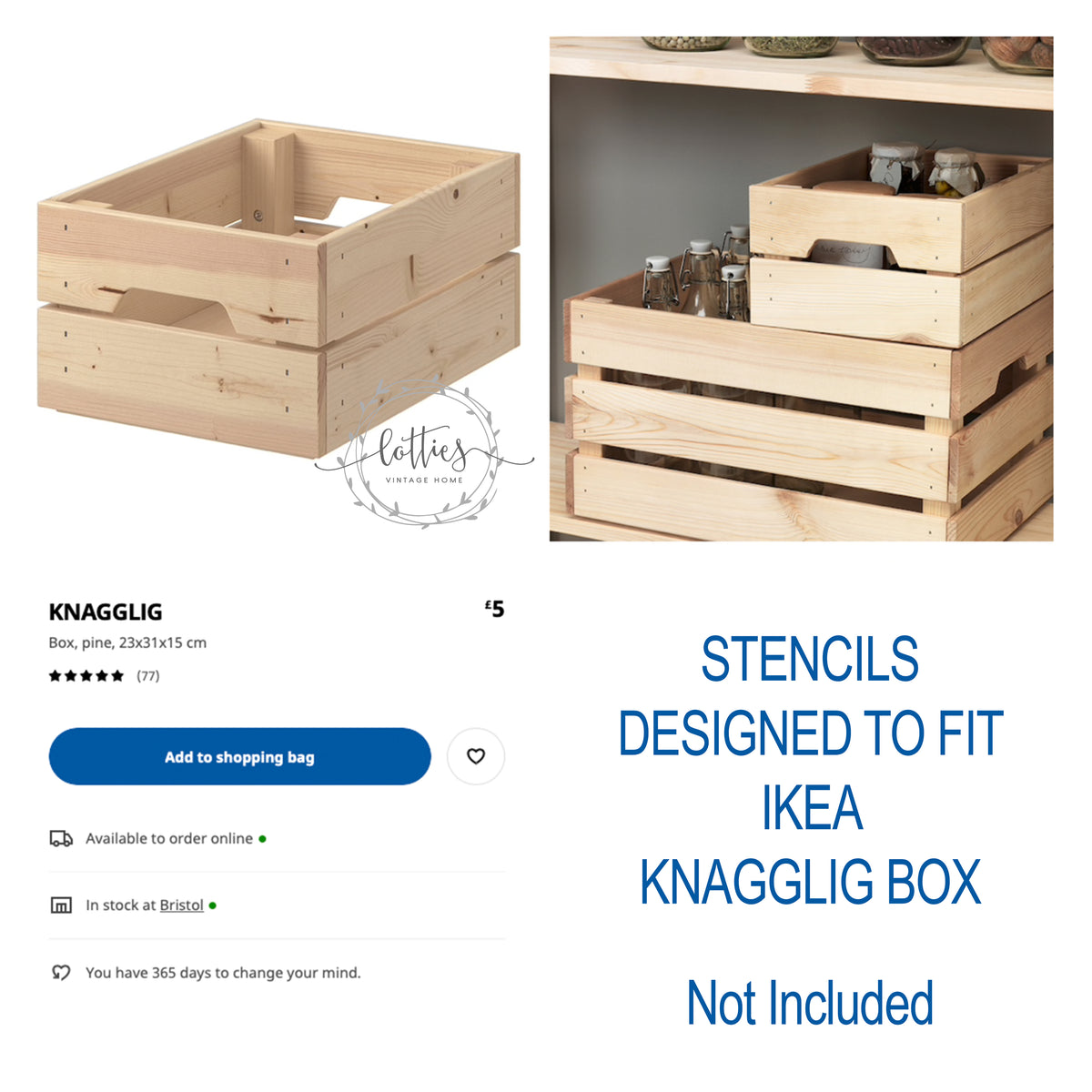 Mix & Match Peaky Blinders Crate Panel Stencils