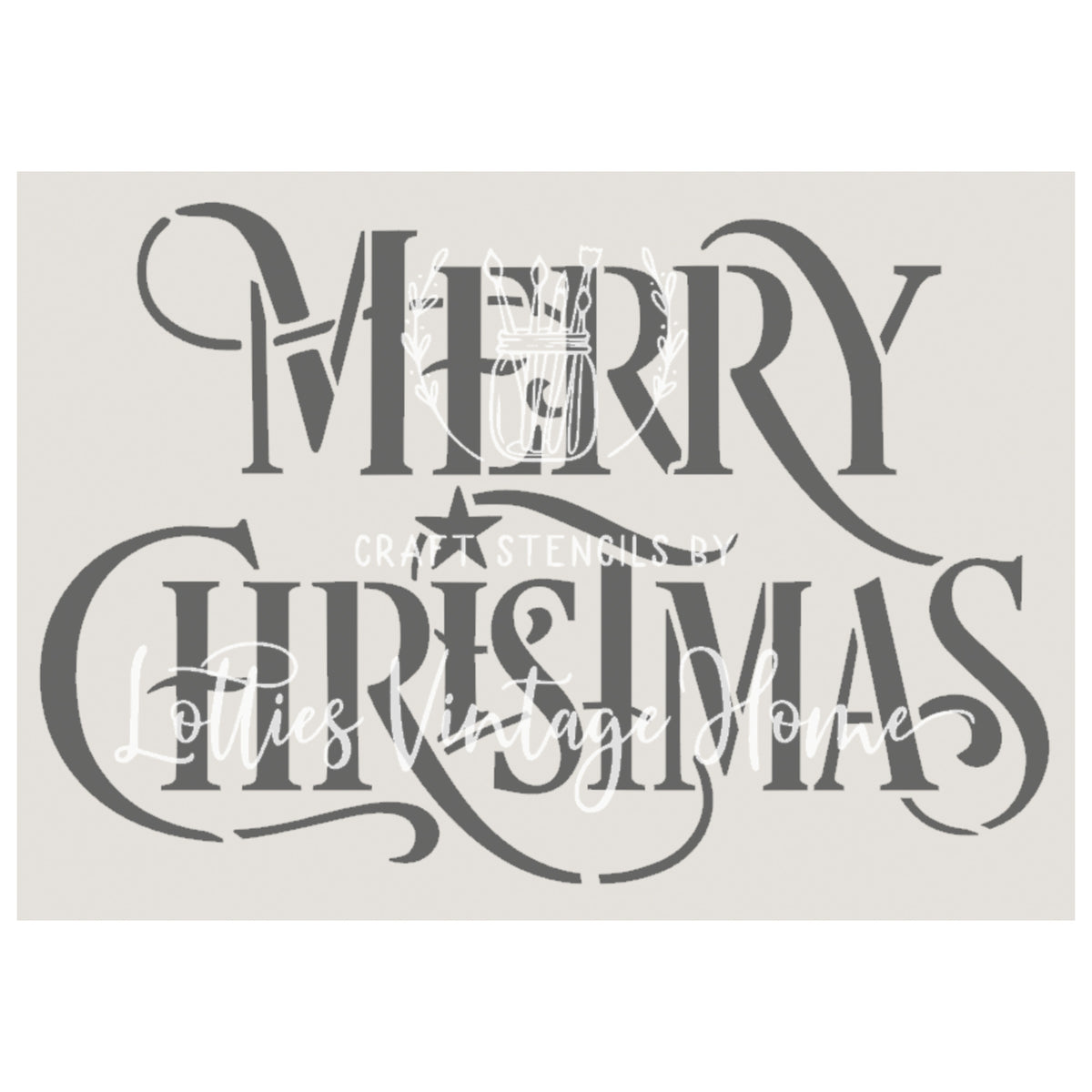 MERRY CHRISTMAS A5 STENCIL