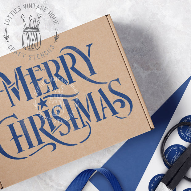 MERRY CHRISTMAS A5 STENCIL